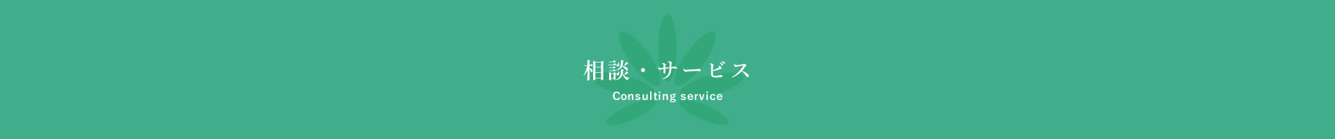 相談・サービス Consulting service