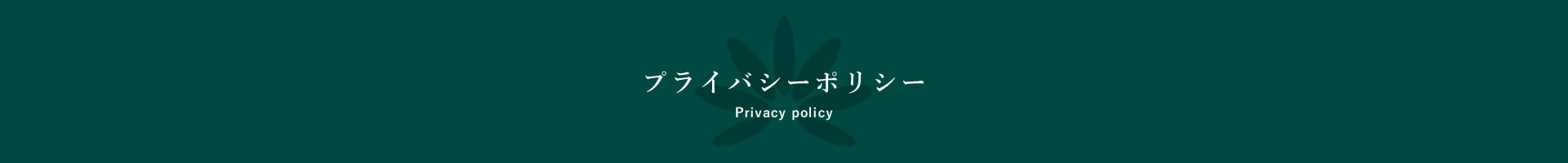 プライバシーポリシー privacy policy